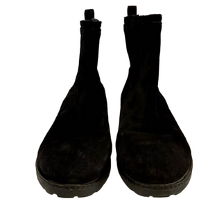 Via Spiga Black Suede Ankle Boots